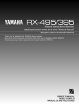 Yamaha RX-395 Owner`s manual