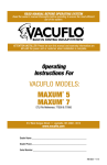 Vacuflo MAXUM 7 Owner`s manual