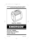 Emerson HD60002 Owner`s manual