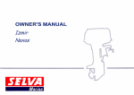 Selva Naxos Owner`s manual