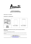 Avanti RM4536SS Instruction manual