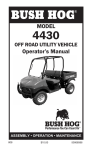 Bush Hog Off Road Utility Vehicle 4430 Operator`s manual