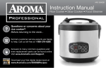 Aroma ARC-3000SB Instruction manual
