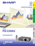 Sharp PG-C20XU Operating instructions