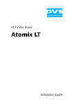 DVS Atomix LT Installation guide