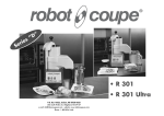 Robot Coupe R 301 Ultra Operating instructions