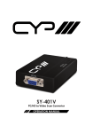 CYP CV-401V Specifications