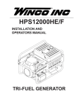 Winco HPS12000HE/A Operating instructions