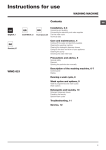 Ariston WMG 621 Technical data