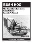 Bush Hog MID MOUNT ZERO TURN SERIES Operator`s manual