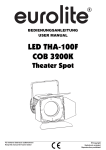 EuroLite LED THA-50F COB 3200K Theater Spot User manual