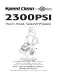Briggs & Stratton Speed Clean Owner`s manual