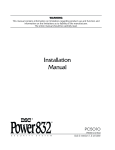 DSC Power8 PC5OO5 Installation manual
