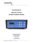 Measurement Specialties 101 Specifications