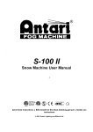 Antari S-100II User manual