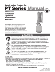 Detroit Radiant Products DR 30 Instruction manual