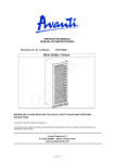 Avanti WCR1496SZ Instruction manual