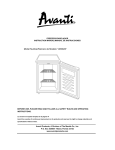 Avanti VM302W Instruction manual