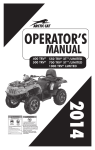 Arctic Cat 2014 400 ATV Operator`s manual