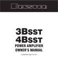 Bryston C Series 3B SST Owner`s manual