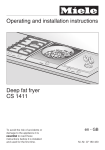 Operating and installation instructions Deep fat fryer CS 1411