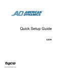 American Dynamics EDVR Setup guide