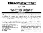 CrimeStopper SP-402 Operator`s manual