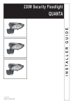 QUANTA 230W Security Floodlight Instruction manual