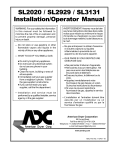 American Dryer Corp. SL31-31 Installation manual