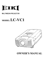 Eiki LC-VC1 Owner`s manual