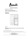 Avanti RA7306WT Instruction manual