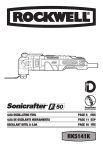 Rockwell Sonicrafter F50 RK5141K Operating instructions