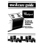 Whirlpool RS363BXT Use & care guide