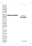 Marantz DV4003 Operating instructions