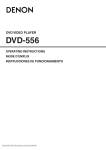 Denon 556S - Progressive Scan DVD Player Operating instructions