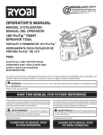 Ryobi P650 Operator`s manual