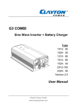 Clayton Power G3 COMBI User manual