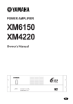 Yamaha XM4220 Owner`s manual