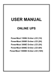 Mustek PowerMust 3000 On Line(3K) User manual
