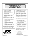 ADC AD-25 Installation manual