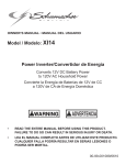 Schumacher Electric XI14 Owner`s manual