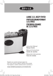 Bella LARGE 3.5 L DEEP FRYER Instruction manual