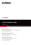 Edimax IC-7001W Installation guide