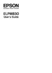 Epson ELPMB30 User`s guide