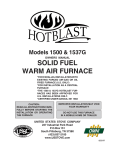 US Stove Company Hotblast 1400 Operating instructions