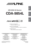 Alpine CDA-9854L Owner`s manual