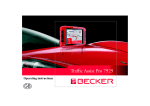 Becker TRAFFIC ASSIST PRO 7929 Operating instructions