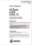 Eizo eClient 630L-N User`s manual