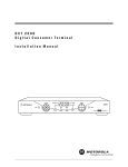Motorola DCT2000 Installation manual