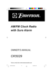 Emerson CK5029 Owner`s manual